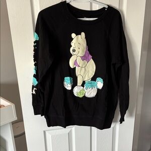 EUC Black Winnie the Pooh Sweatshirt